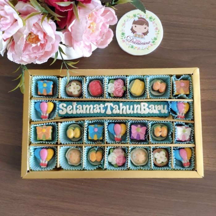 

S28B Chocolate Gift Coklat Ucapan Selamat Tahun Baru Murah