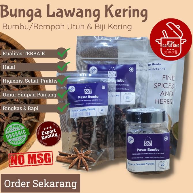 

SARI BUMBU BUNGA LAWANG PEKAK - BUNGA LAWANG UTUH - BUNGA LAWANG MURAH