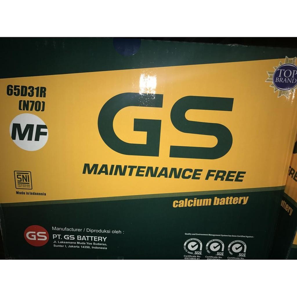 Aki Mobil Gs Astra Type Gs Mf N70 70Ah 12 V Gsmf Khusus Gosend -60444