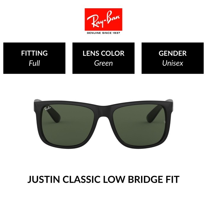 RAY-BAN Justin RB4165F 601/71 Full Fitting Sunglasses 55mm