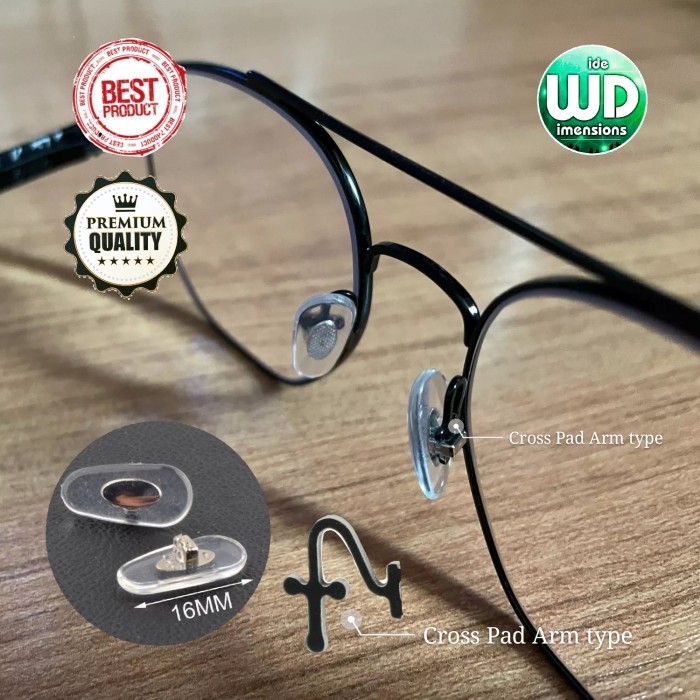 PROMO Nose Pad Silicone Nose Pad Cross Type Pad Arm Nosepad Kacamata Rayban
