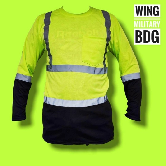 Kaos Safety Proyek Kombinasi Tangan Panjang - Kaos Lapangan Terbaru