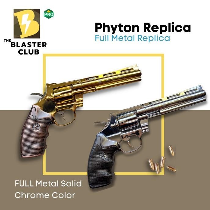 PREMIUM Replika Pistol Phyton Full Metal Besi Figure Pajangan Koleksi