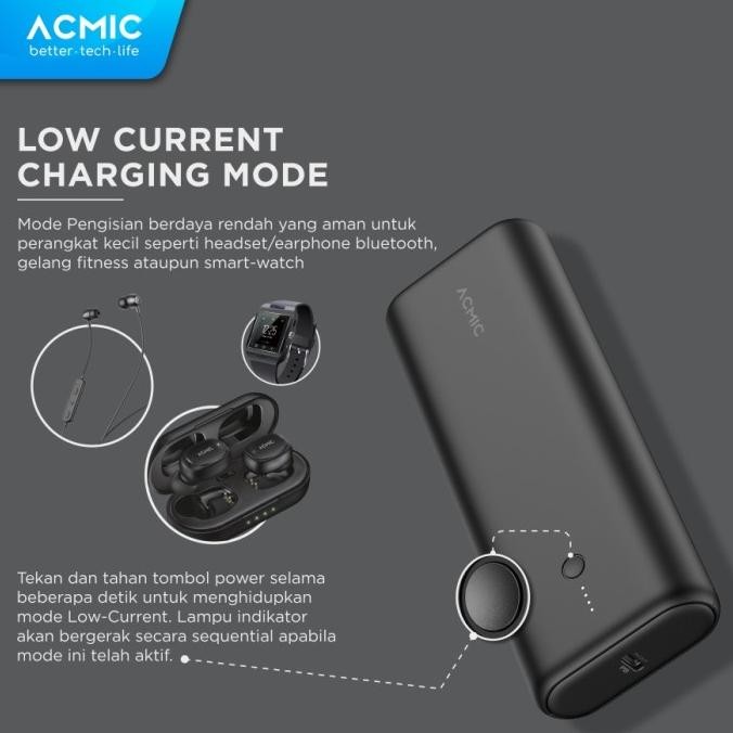 Powerbank 20000mAh ACMIC MINIMAX-20 SuperMini Fast Charging AiCharge Terlaris