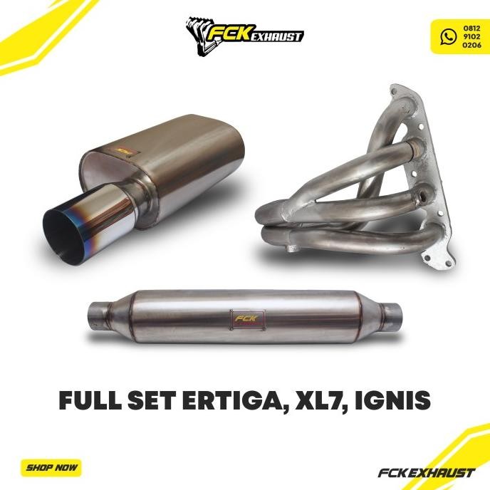 Full Set Knalpot Ertiga, XL7, Ignis FCK Exhaust | Knalpot Mobil Racing