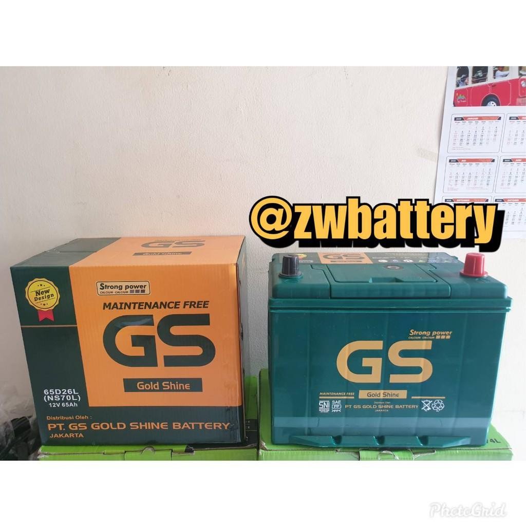 Aki Mobil Hyundai Trajet Ns70L / 65D26L Gs Mf 12V 65Ah