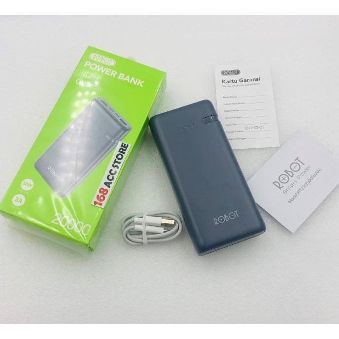 POWER BANK 30000 MAH ROBOT RT30 POWER BANK 30000MAH QUICK CHARGING Terlaris