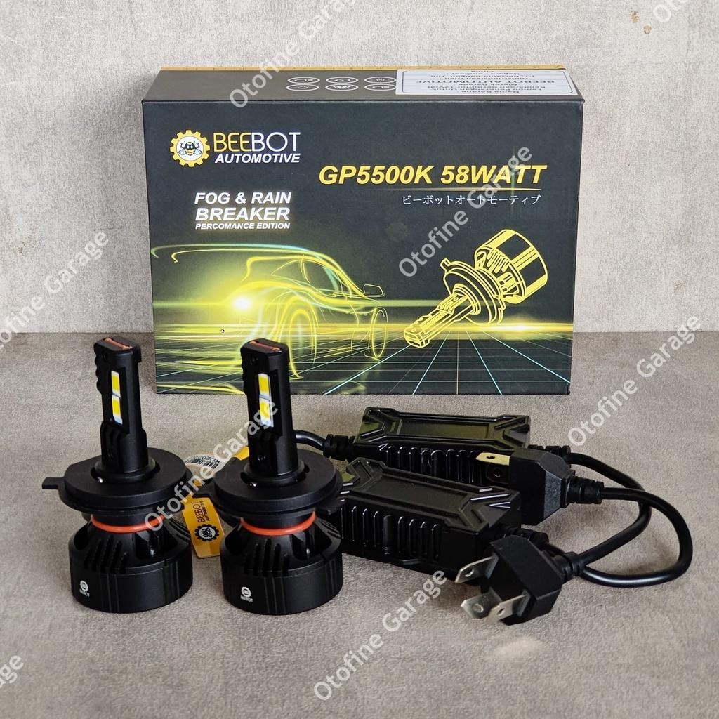 Led Beebot New Gp55F H4 Hi-Low - 55Watt 12.500Lumens 5700K (White) - Garansi 18 Bln