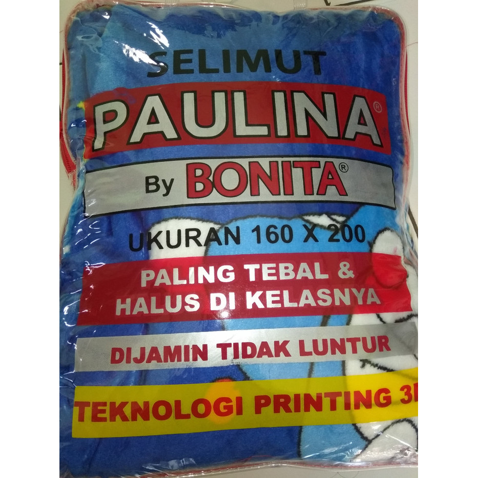Selimut Paulina Dari Bonita Motif Doraemon #Gratisongkir #Sale #Discount