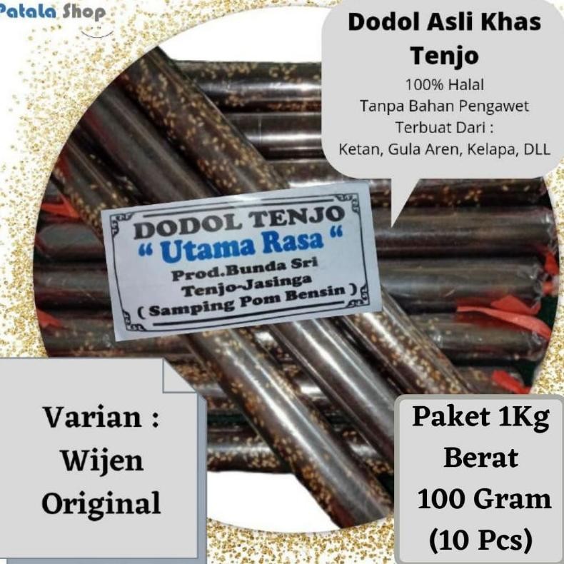 

Dodol Khas Tenjo Paket 1Kg (10Pcs) Berat 100 Gram