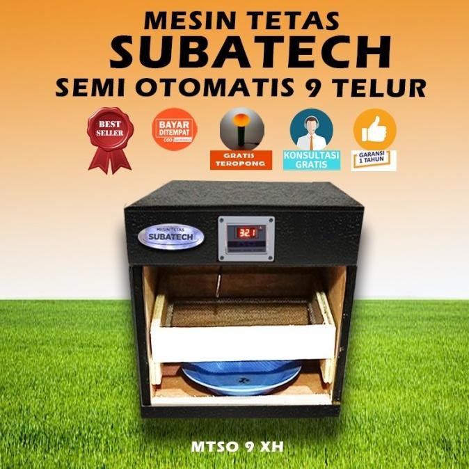Mesin Tetas Telur Semi Otomatis Penetas Mini SUBATECH MTSO-K9