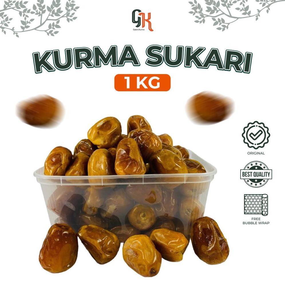

Kurma Sukari 1 Kg / Kurma Basah Pum / Kurma Raja Sukari Al Qassim