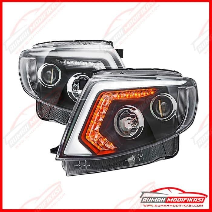 Head Lamp - Ford Ranger T6 2011-2015 - Light Bar - Led - Black - Ee