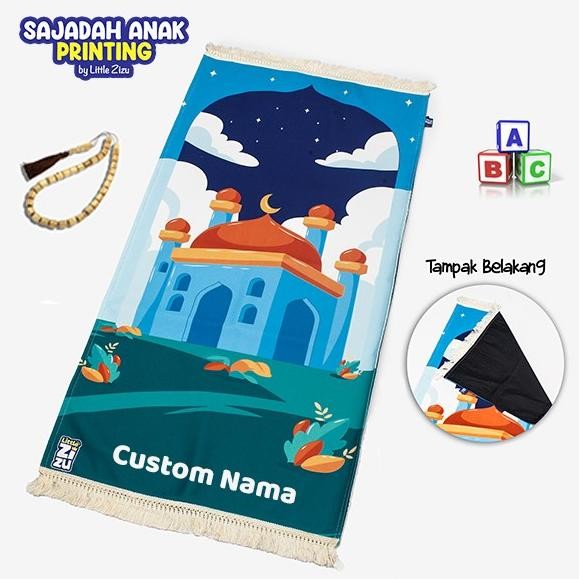 Sajadah Anak Printing Custom Nama Anak