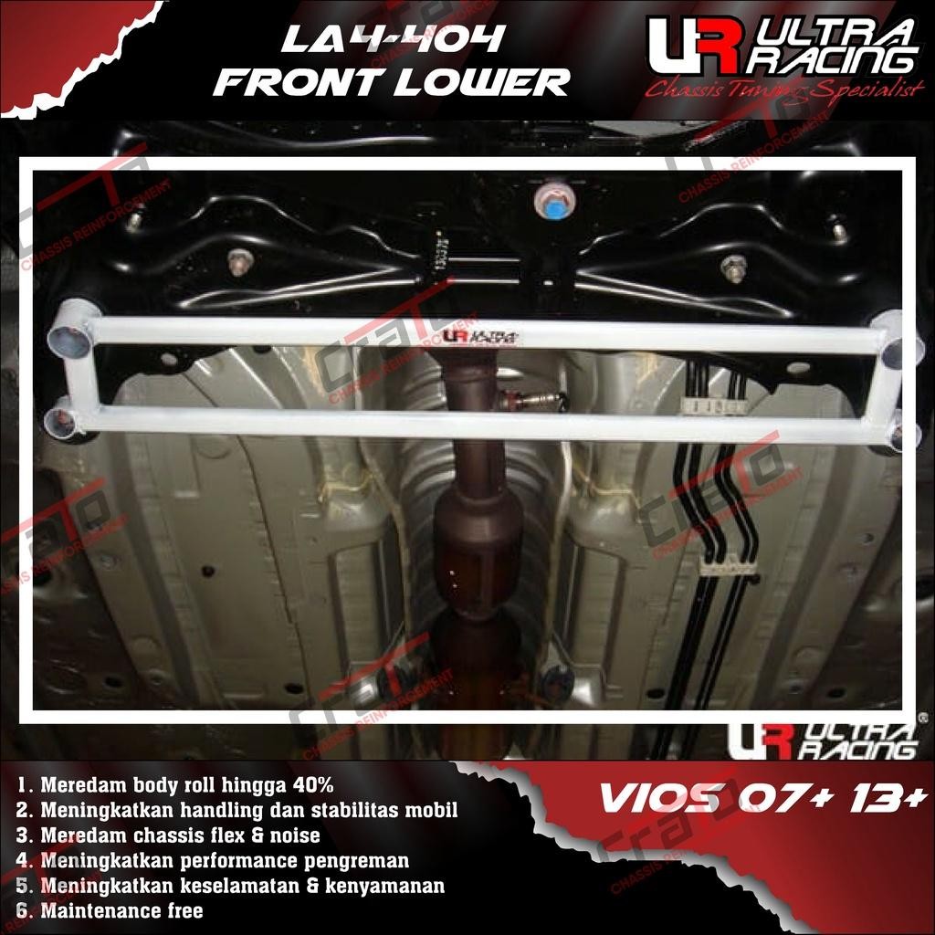 Aksesoris Stabiliser Ultra Racing Safety Bar - Front Lower Bar 4 Points - Toyota Vios Yaris 07+ 13+ 