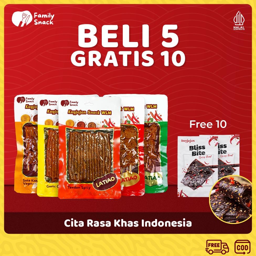 

Halal Family Snack - [Halal] [Buy 5 Get 10] Latio Gluten Spicy Tofu Free Bliss Bite Camilan Snack a Vegetarian