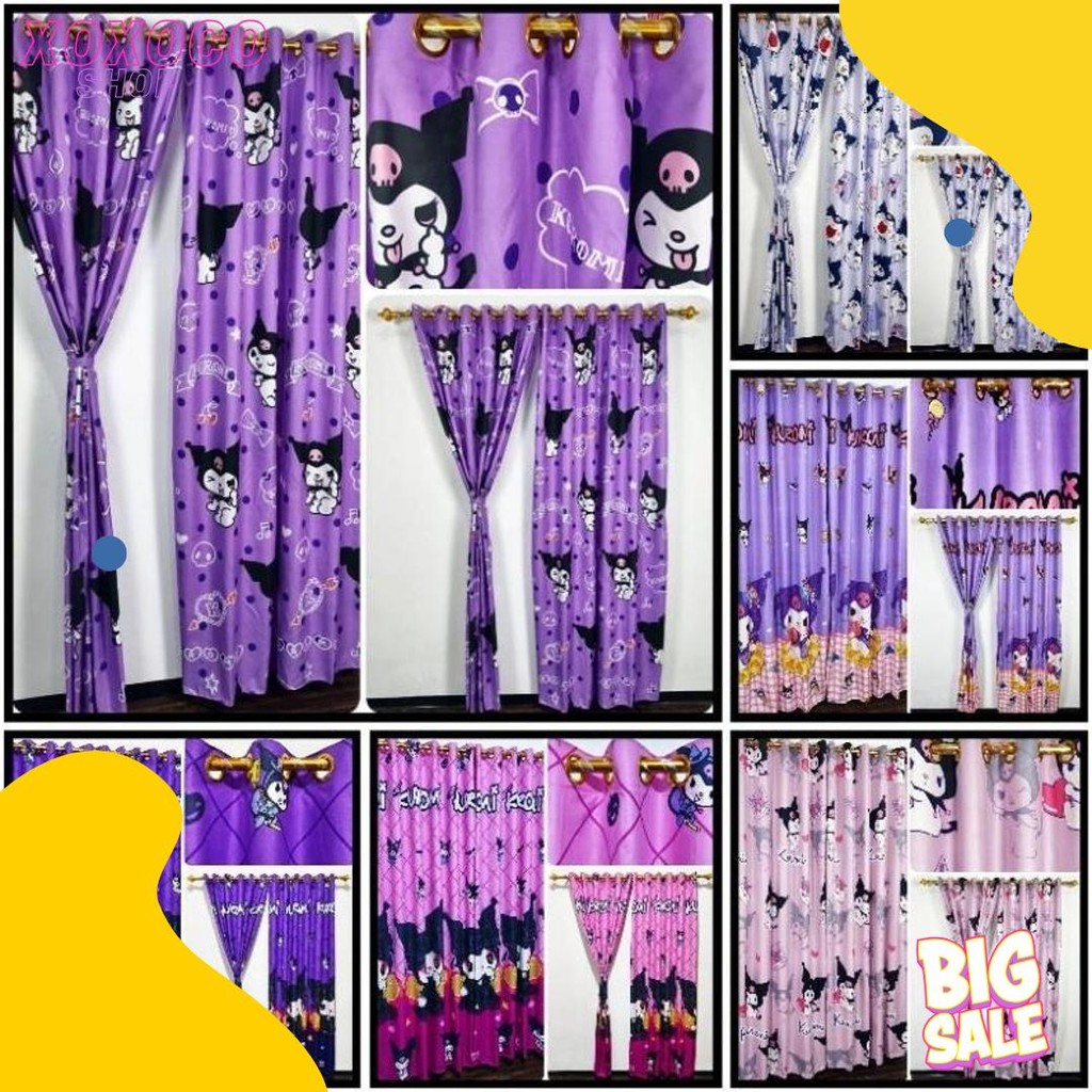 Gorden Pintu Jendela Smokring 12 Lubang Kuromi Best Seller Paling Laris Diskon Setengah Harga