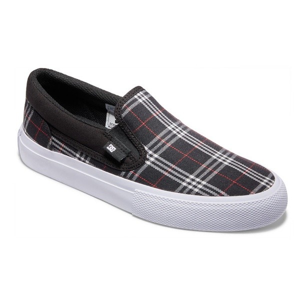 DC Shoes Women Manual Slip-On Txse Shoes Black/Plaid ADJS300277