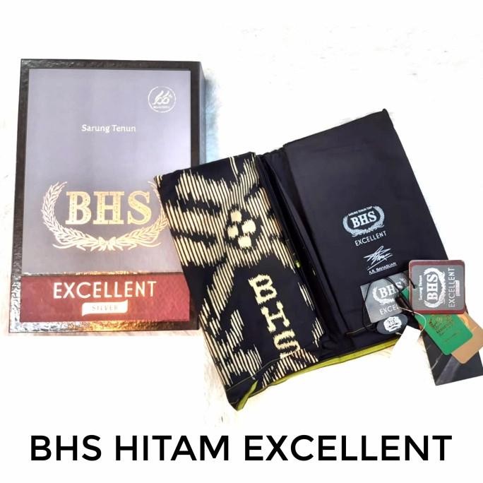 Sarung BHS Hitam Polos Mercericed Mesres Original Murah Premium (ASLI)