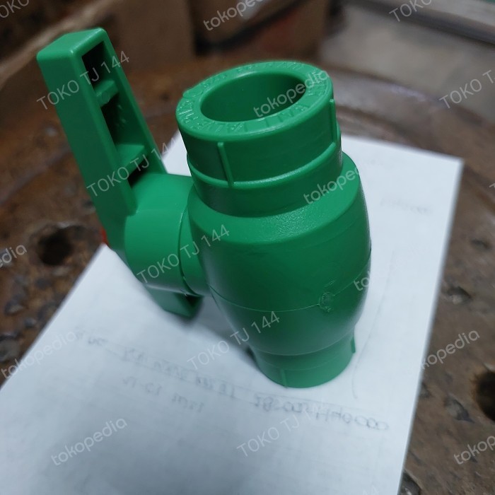 ball valve ppr 1"inch 32mm / stop kran ppr 1"inch 32mm warna hijau