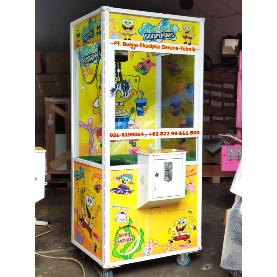 PROMO TERJUAL PAKET TERMURAH Mesin Capit Boneka BOX IMPORT SPONGEBOB + Parts