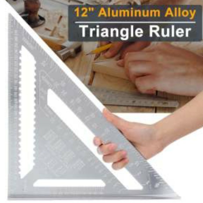 

TERBARU! ALUMUNIUM ALLOY SPEED SQUARE 12 INCH 30CM PENGGARIS SEGITIGA