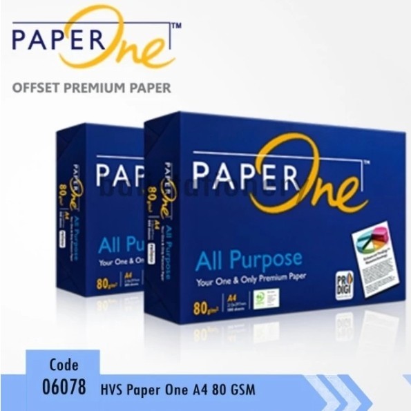 

kertas HVS A4 80gram paperone /kertas photocopy dan print