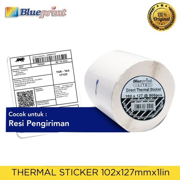 

HOT SALE! Blueprint Thermal Sticker 102 x 127 mm x 1line BP-DTS1021271