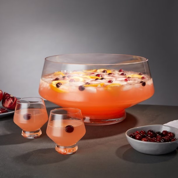Punch Bowl Set Cocktail Set Gelas Dan Mangkok Kaca Wadah Minuman