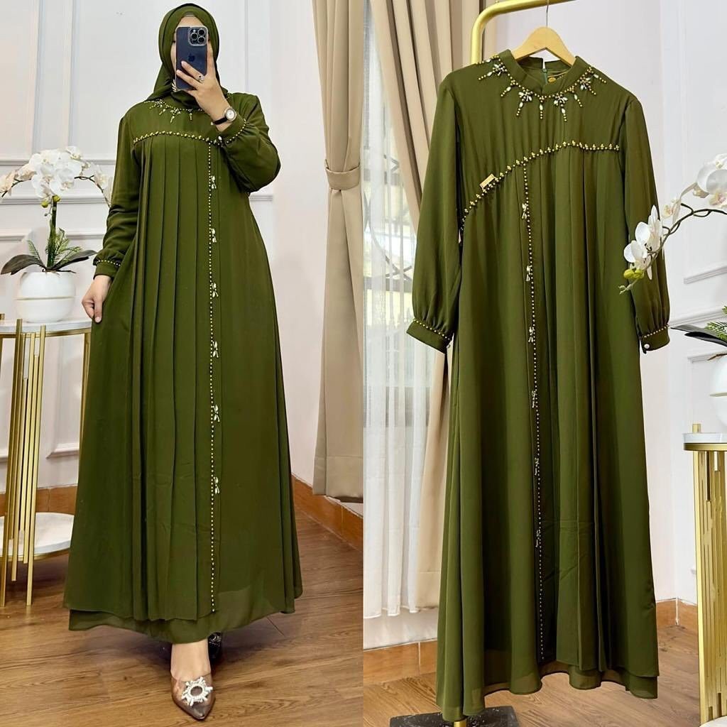 Longdres Dress Gamus Kondagan Terbaru2025 Gsmis Fashion Gamus Cantik Ghamis Perempuan Baju Muslimah 