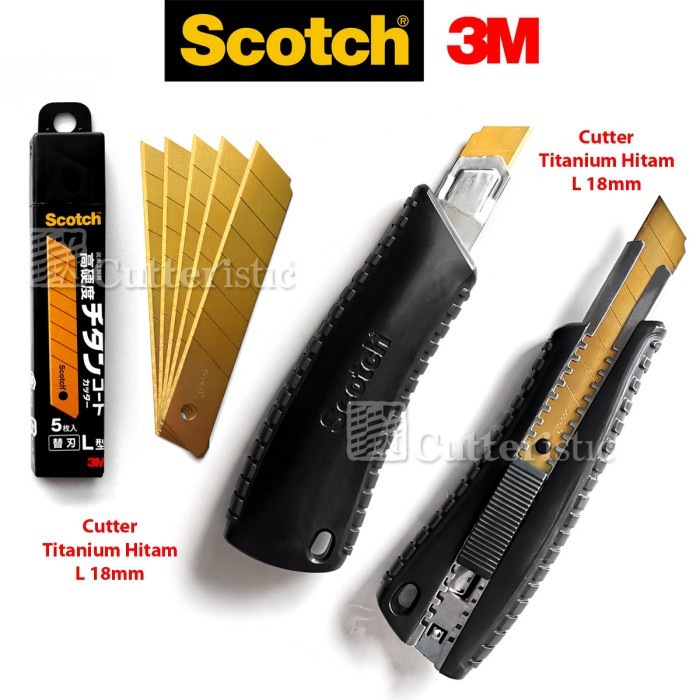 

Refill Cutter Emas, Scotch 3M 18mm Titanium Blade Besar