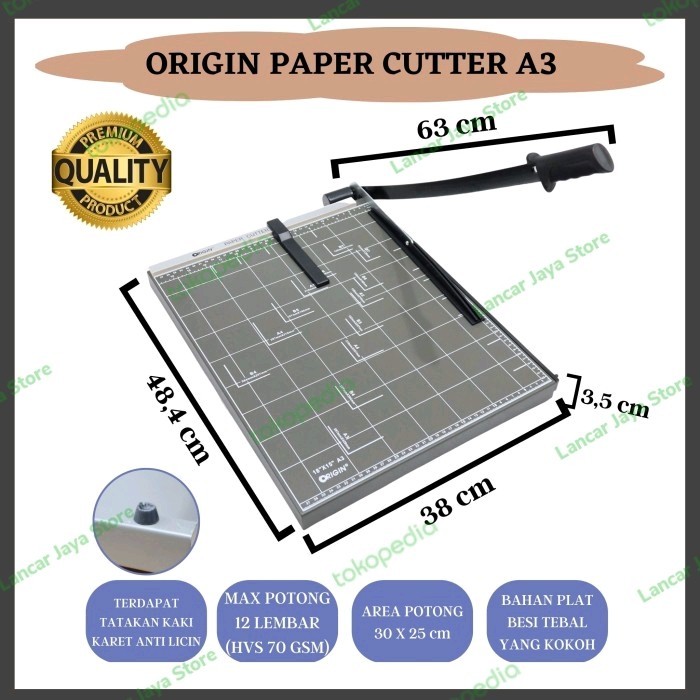 

Alat Pemotong Kertas Paper Cutter Origin A3 (PCC-A3R)