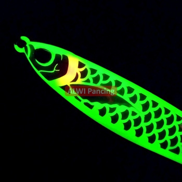 ALWIX Metal Jig GOMAME FULL GID SISIK UV Umpan Jig 60 gram 80 gram 100 gram ~ Menyala Dalam Gelap