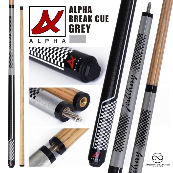 Alpha Break Cue - Grey / Stick Break Billiard