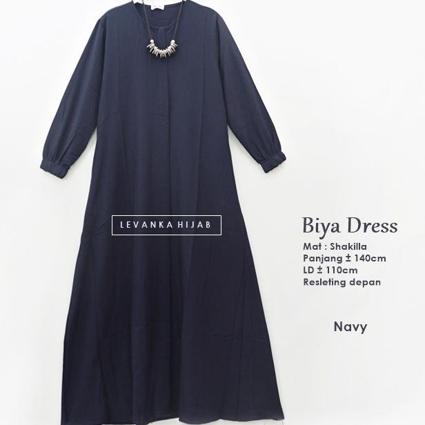 Gamis Terbaru Biya Dress Bahan Shakila ukuran Allsize fit to XL Terlaris
