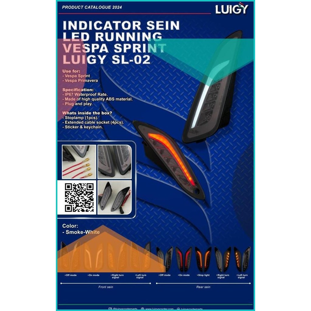 Sein Custom Sein Led Vespa Sprint Primavera Indicator Running SL 02 Lu