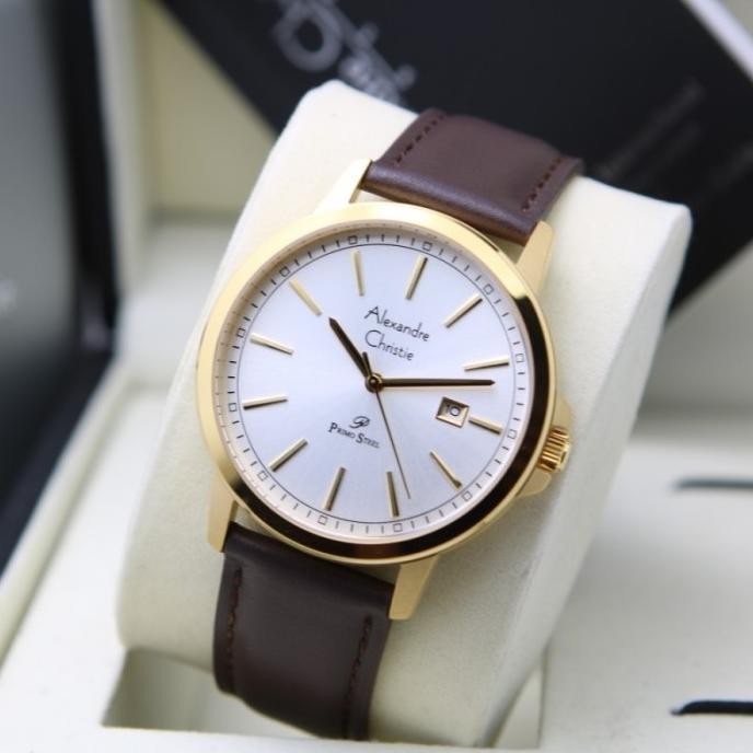JAM TANGAN PRIA ALEXANDRE CHRISTIE AC 1014 / AC1014 LEATHER ORIGINAL Terlaris