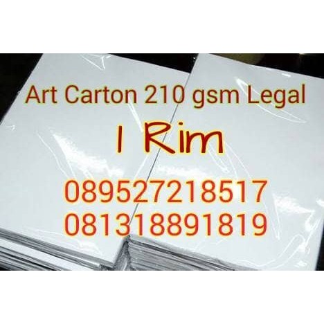 

Art Carton 210 gsm Legal 1 Rim