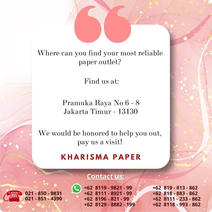 

Kertas Concorde warna & putih 90 gr size 79x109 cm ( 1 rim plano )