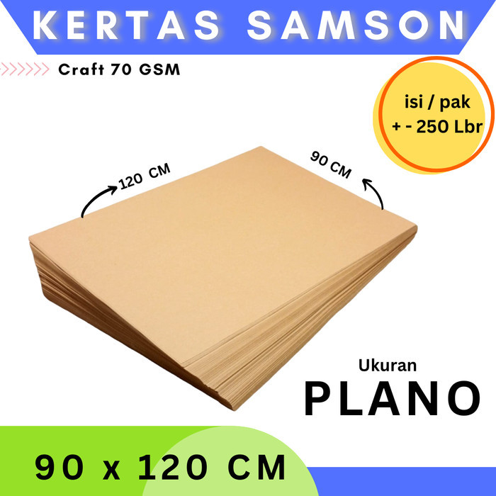 

KERTAS SAMSON 90x120 isi 250lbr / plano / kertas craft