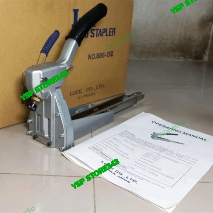 

lock hand stapler alat karton kardus 15 mm ORI JAPAN