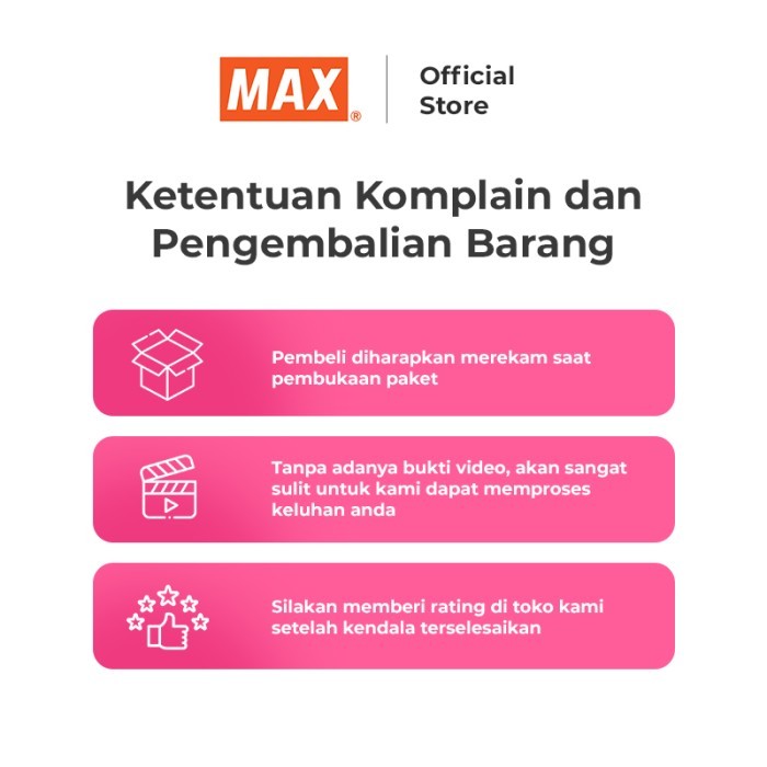 

MAX STAPLER MEJA / STAPLER BISNIS / HEAVY DUTY STAPLER HD-12N/17