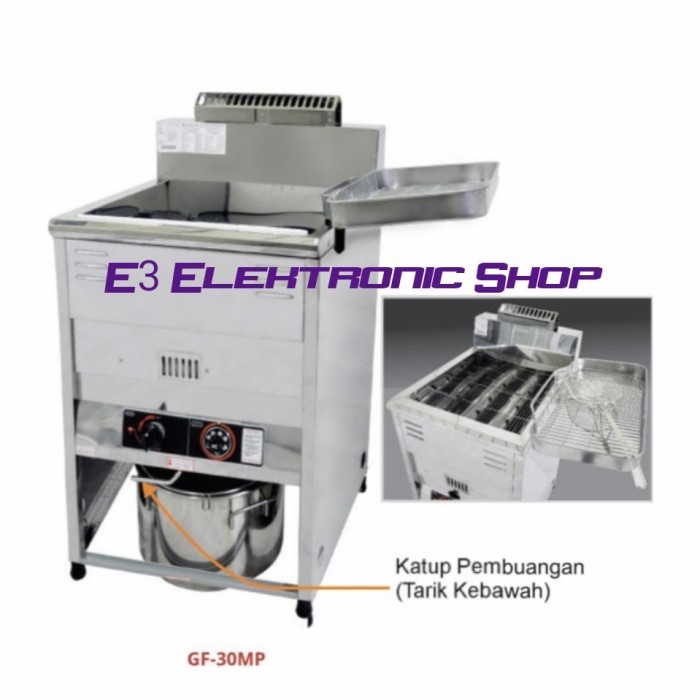 Gas Deep Fryer Getra GF 30Mp With Thermostat Penggorengan 30L