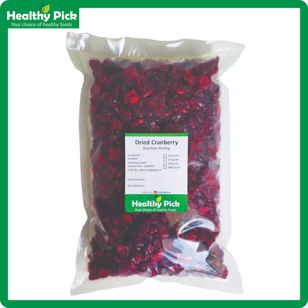 

Dried Cranberries Unsweetened 1kg / 1000gr R8E94