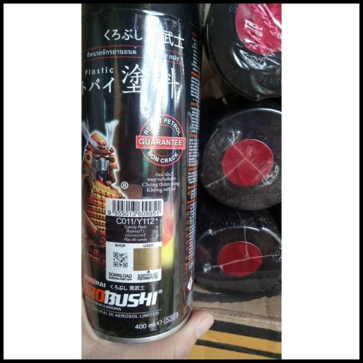 pilok pilox samurai y112 candy red y112* merah candy 400ml samurai