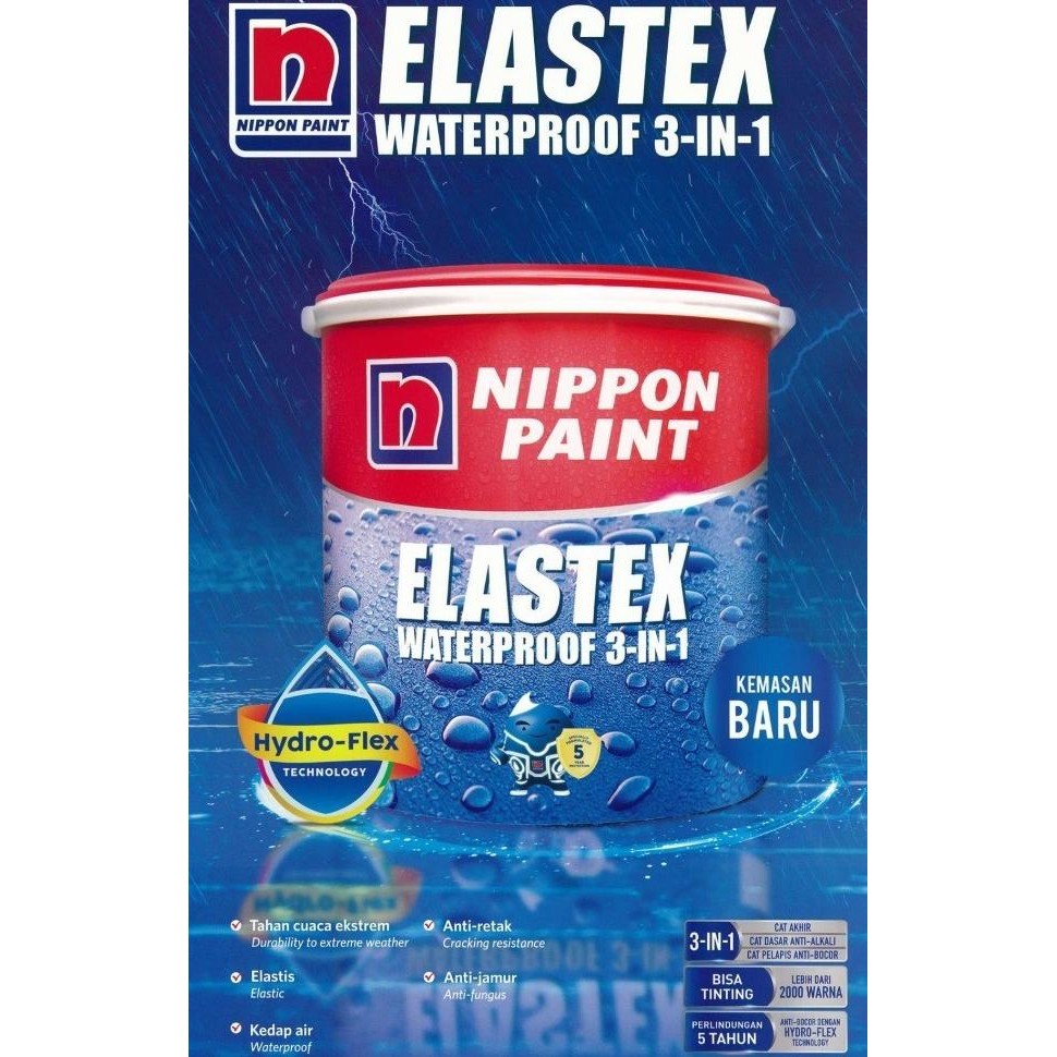 NIPPON PAINT ELASTEX WATERPROOF 3IN1 4KG - PINK CROWN NP R1283T