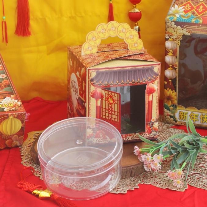 

10 Pcs Box Toples Imlek - 2 Toples Biggy Klenteng uk - 14x14x15cm