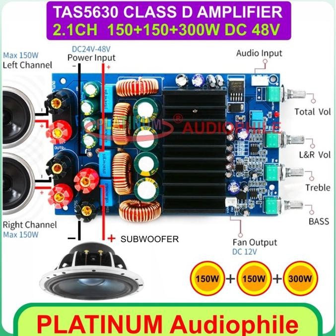 Masih Ada Tas5630 Amplifier Class D 2.1Ch 2X150W+300W Tas5630 Class D Amplifier