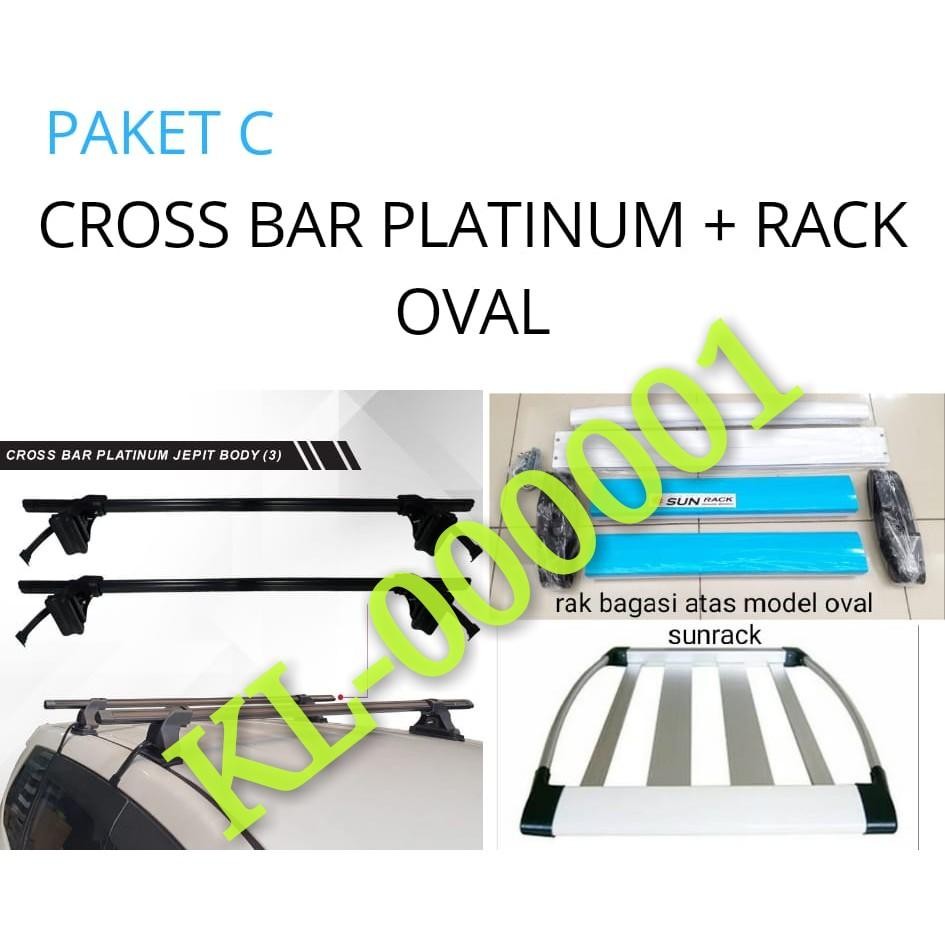 Paket Komplit Roof Rak Bagasi Atas Mobil+Kaki Rak Platinum Sigra