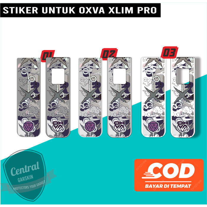 *PromoTerjangkau* Oxva Xlim Pro Depan Belakang Nika 01 Garskin Wrap Stiker Premium / X Casing Case C